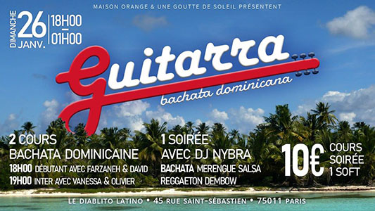 visuel soirée bachata dominicaine à Paris bastille