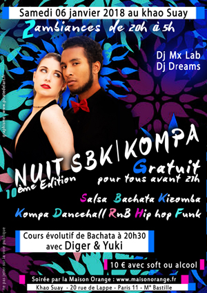 flyer Nuit SBK Kompa et généraliste du 02 décembre 2017