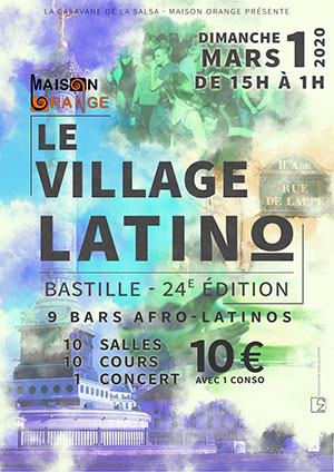 visuel village latino Paris Bastille du 11 novembre 2019