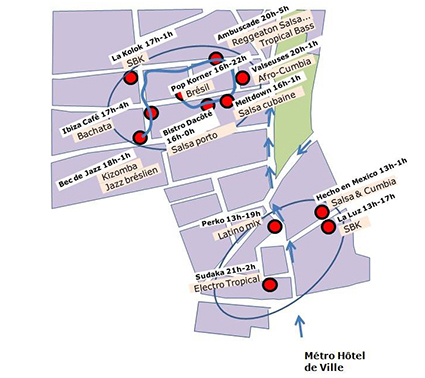 plan du Village Latino de Lyon