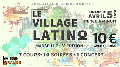 flyer Village Latino de Marseille sur le vieux port